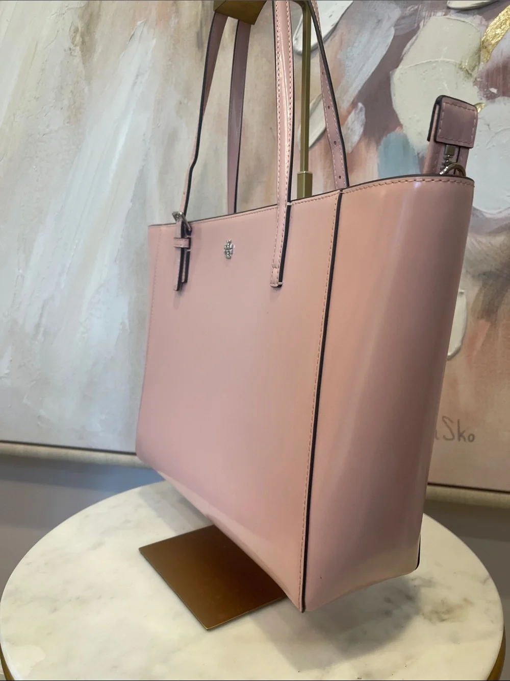 Tory Burch Blush Pink Leather Tote